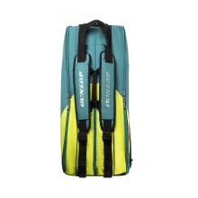 Dunlop Tennis-Racketbag SX Performance (Schlägertasche, 3 Hauptfächer, Thermofach) 2025 blaugrün/gelb 8er